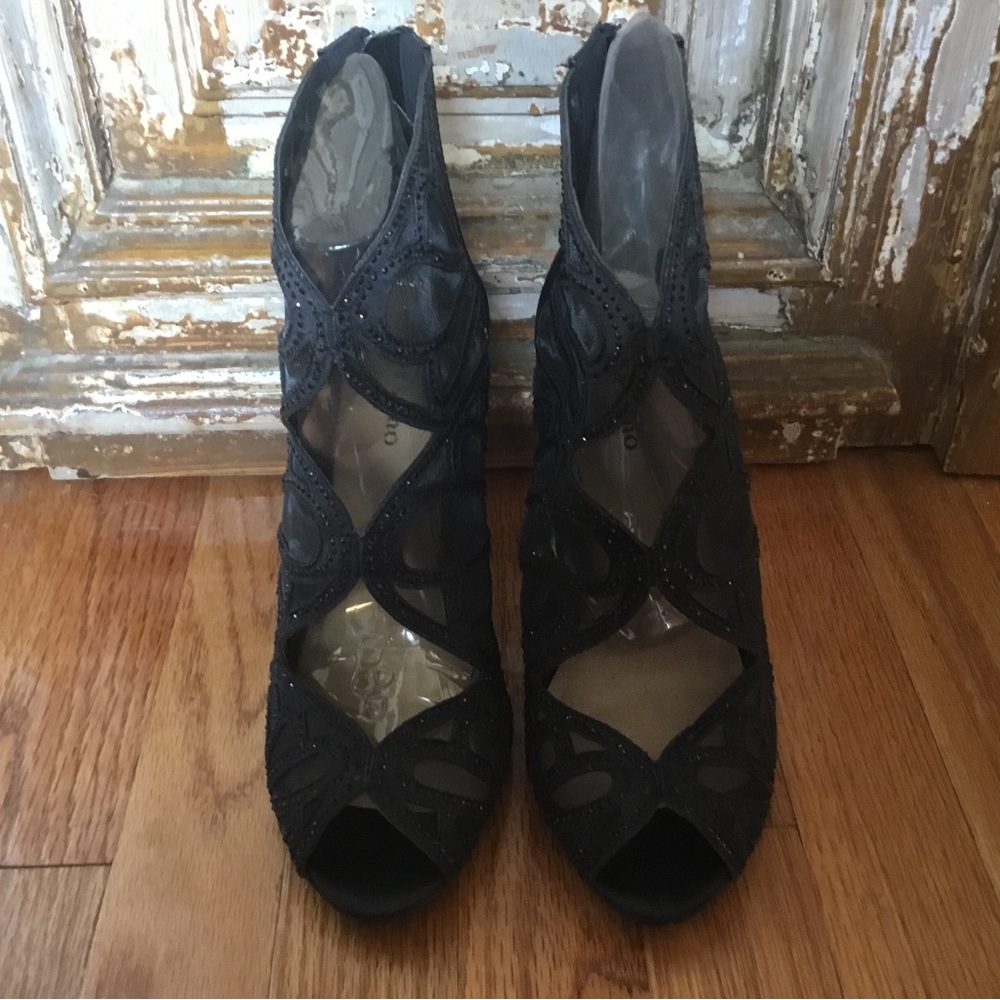 Black Rhinestone Booties - image 1